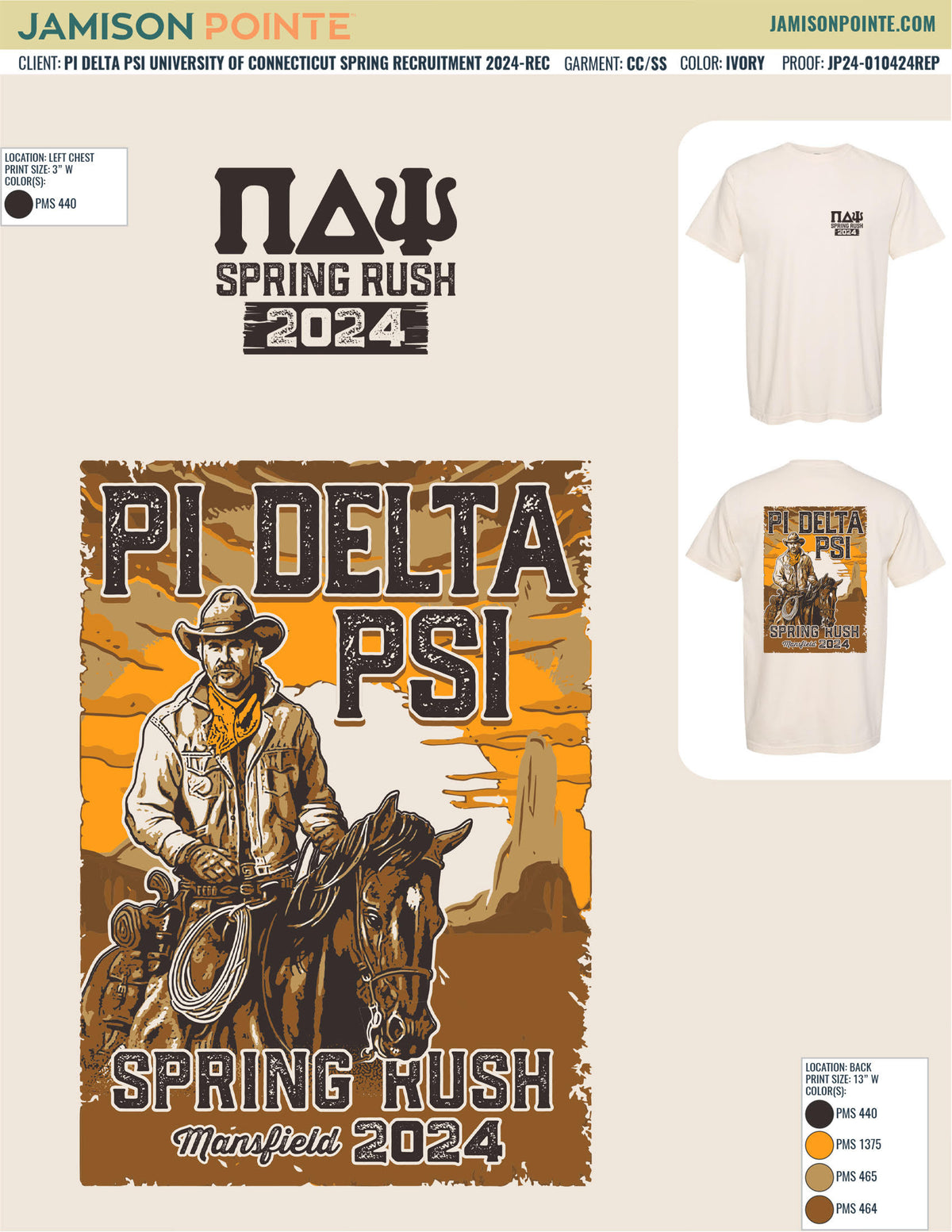 Pi Delta Psi University of Connecticut Spring Recruitment T-Shirt