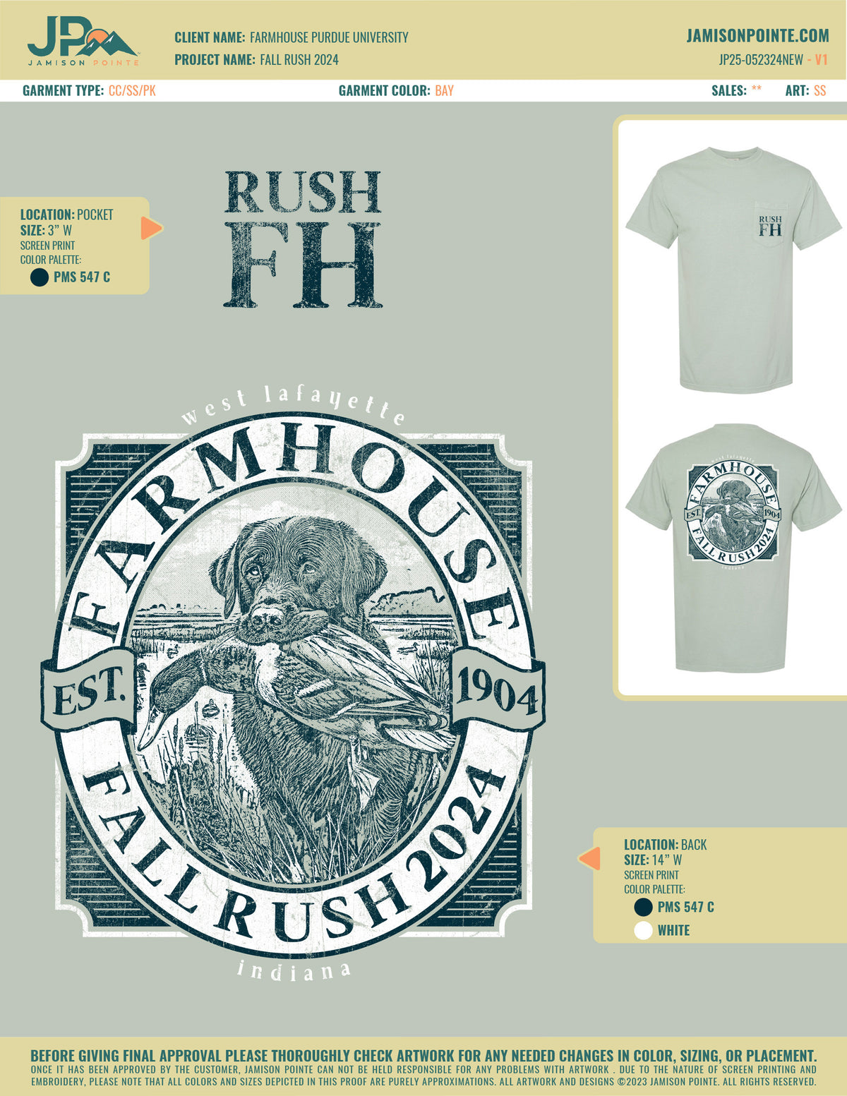 Farmhouse Purdue University Fall Rush T-Shirt