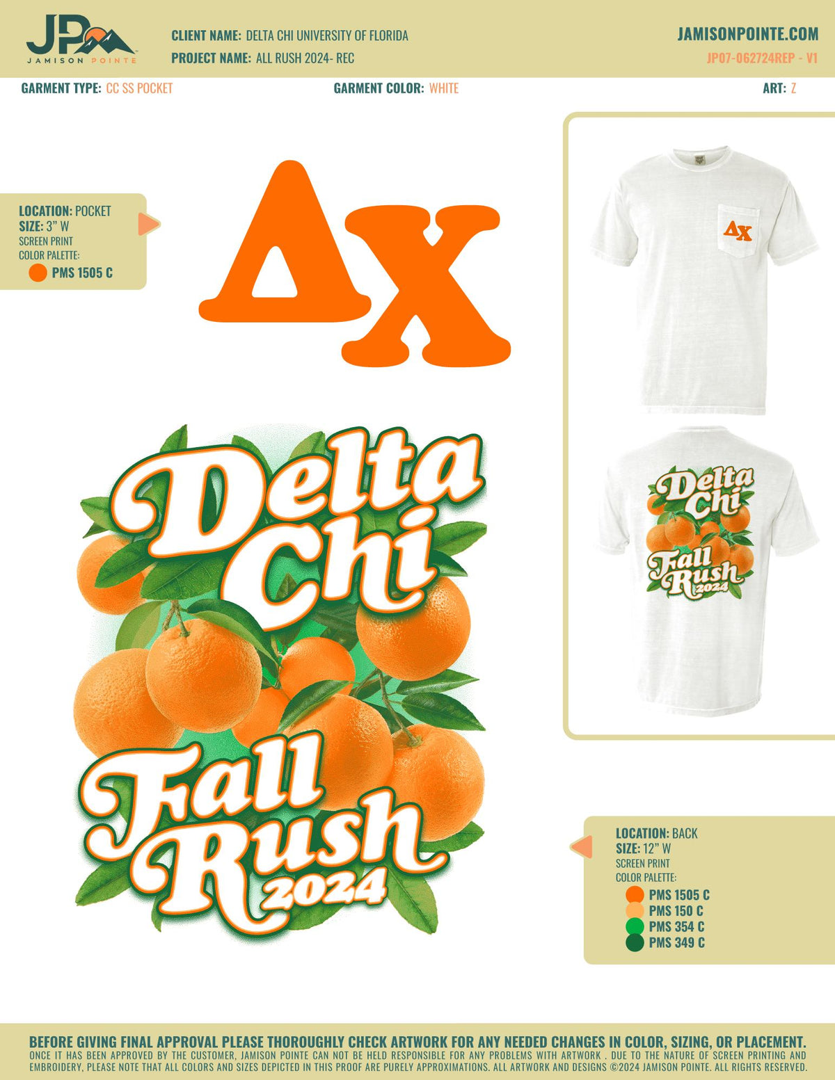 Delta Chi University of Florida all Rush T-Shirt