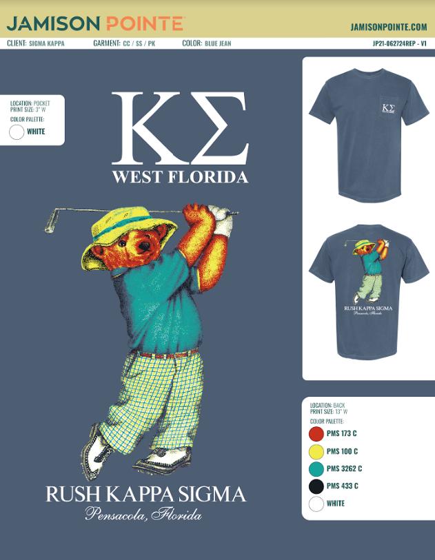 Kappa Sigma University of West Florida Fall Rush T-Shirt
