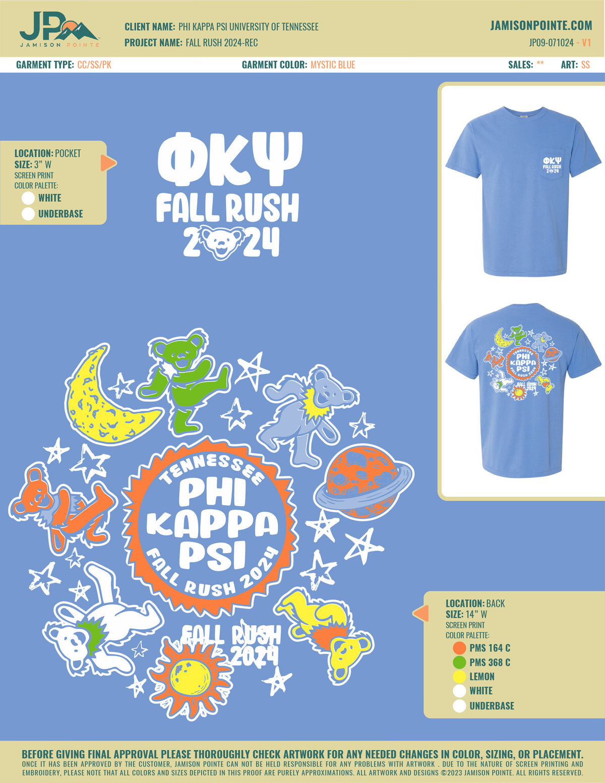 Phi Kappa Psi University of Tennessee Fall Rush T-Shirt
