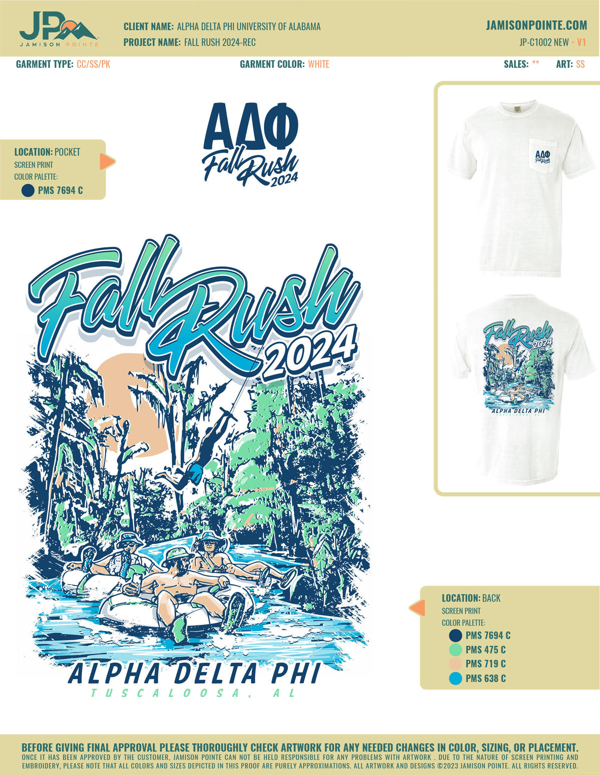 Alpha Delta Phi University of Alabama Fall rush T-Shirt