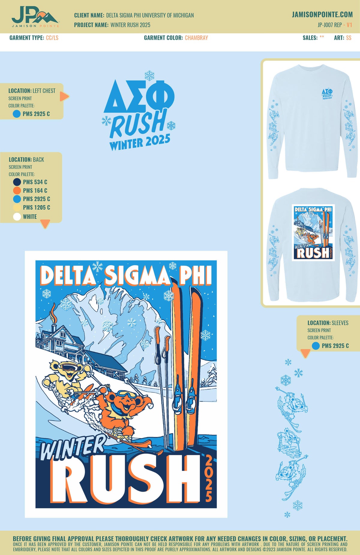 Delta Sigma Phi University of Michigan Winter Rush T-Shirt