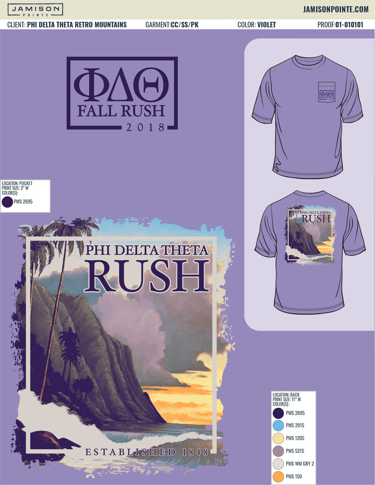 Phi Delta Theta Retro Mountains T-Shirt