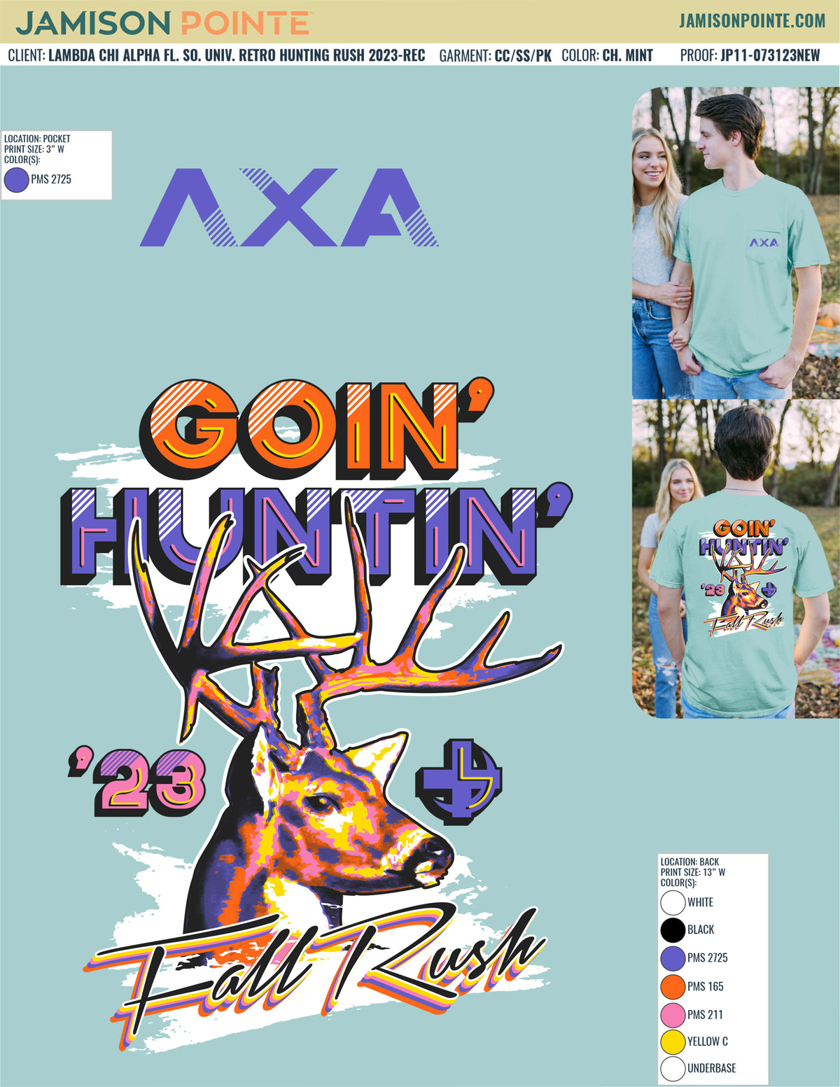 Lambda Chi Alpha Florida Southern University Retro Hunting Rush T-Shirt