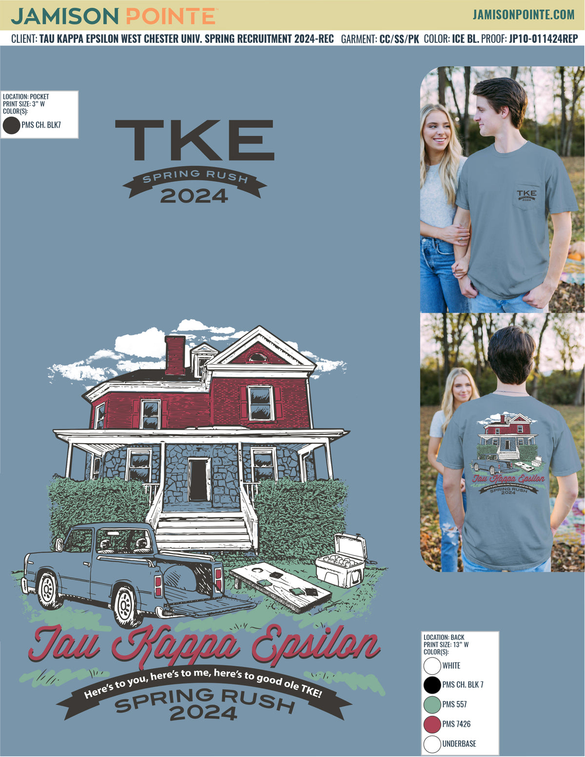 Tau Kappa Epsilon West Chester University Spring Recruitment T-Shirt