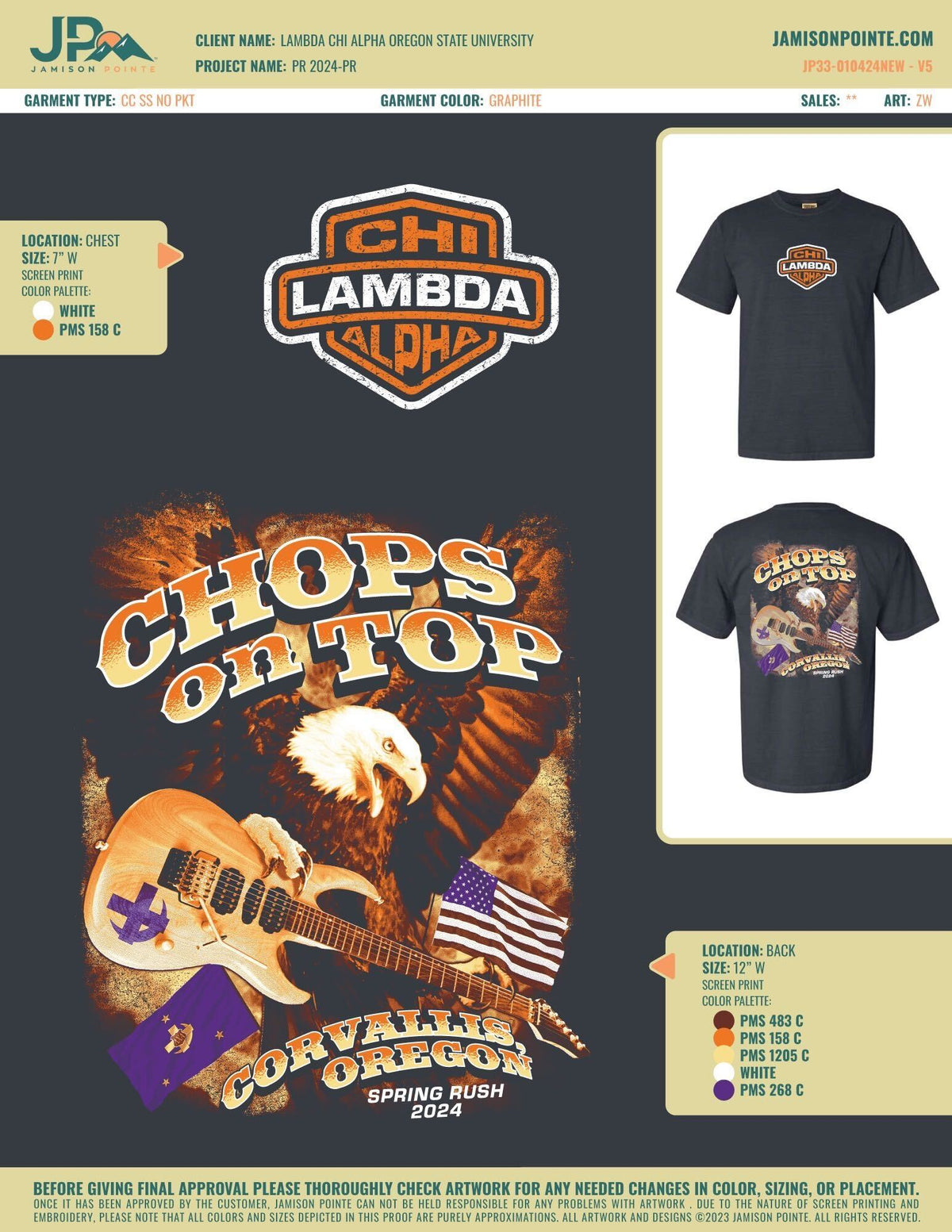 Lambda Chi Alpha Oregon State University PR T-Shirt