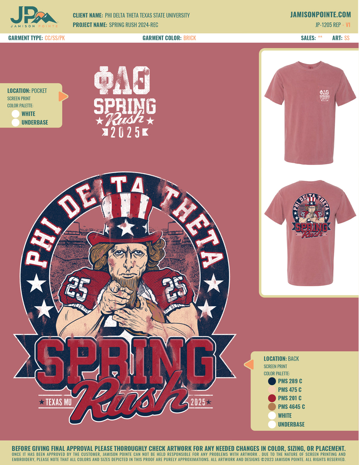 Phi Delta Theta Texas State University Spring Rush T-Shirt