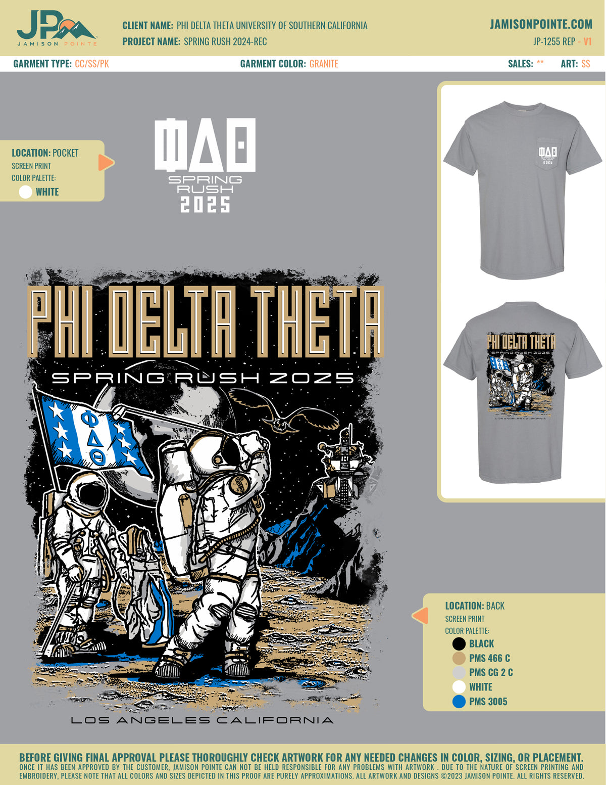 Phi Delta Theta University of Southern California Spring Rush T-Shirt