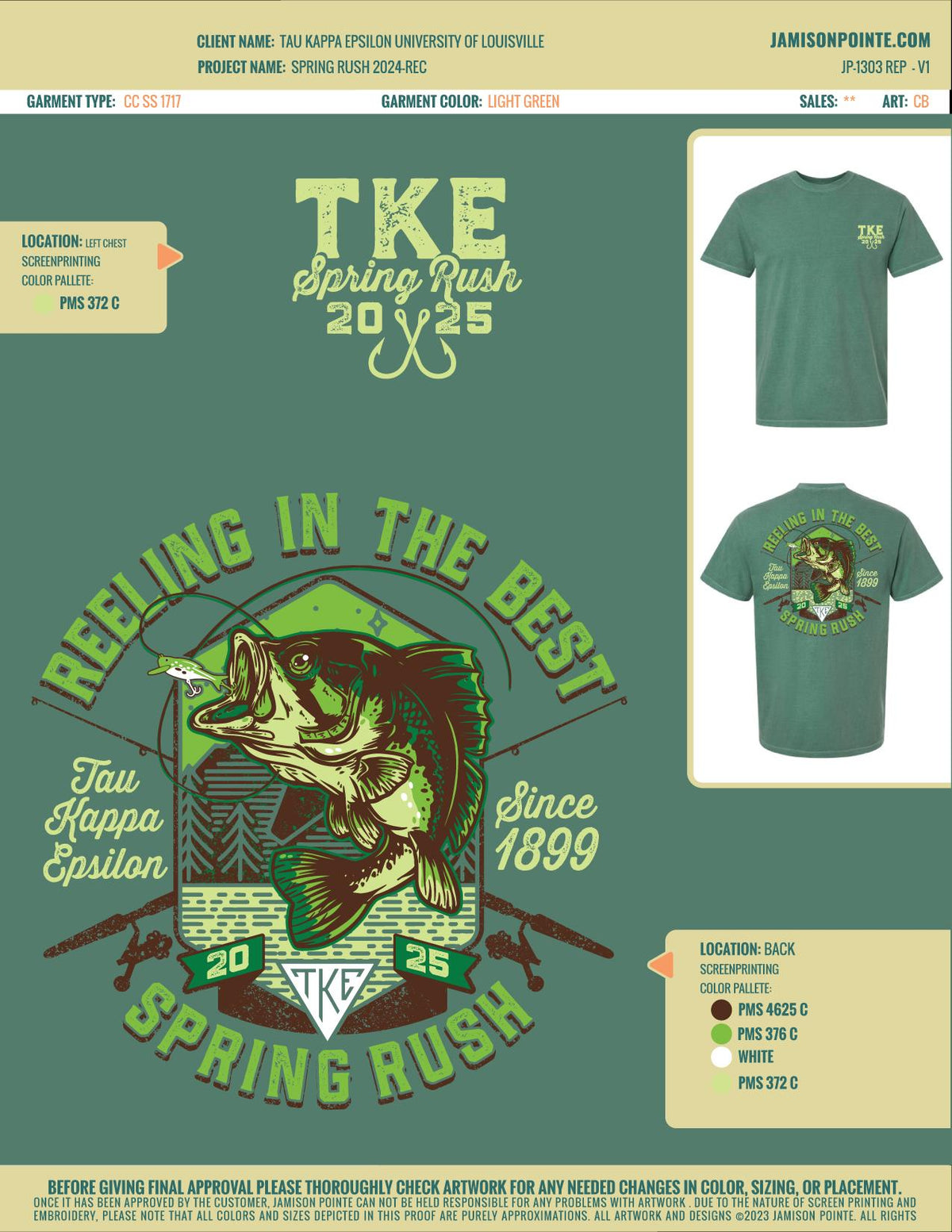 Tau Kappa Epsilon University of Louisville Spring Rush T-Shirt