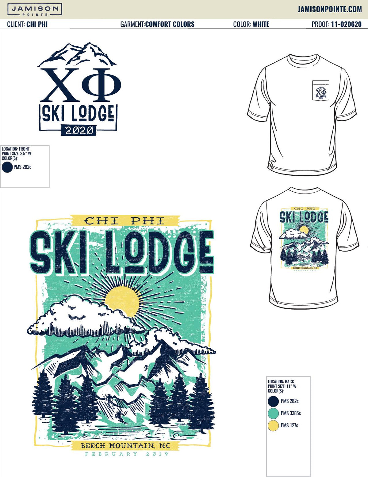 Chi Phi Auburn University Ski Trip T-Shirt