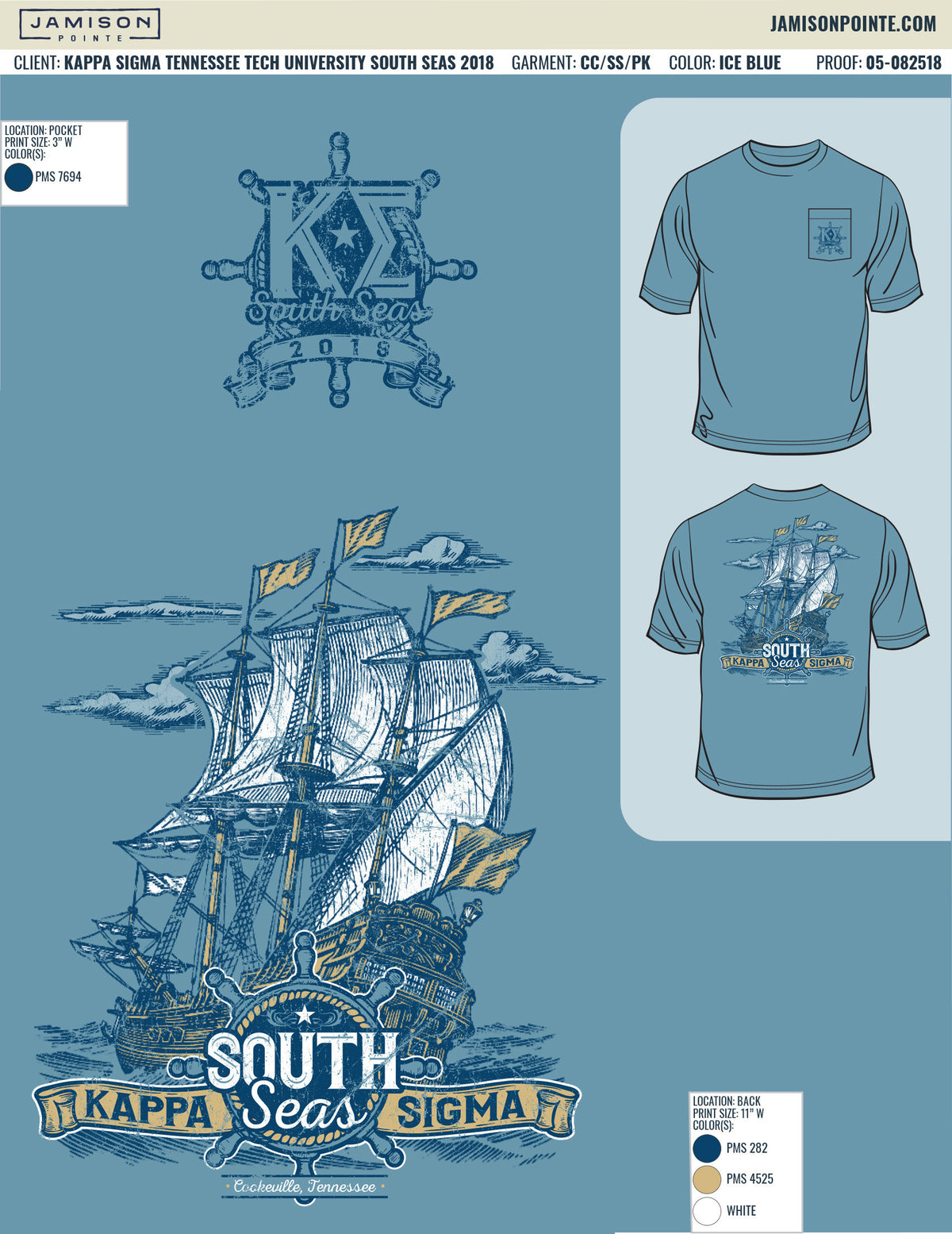 Kappa Sigma Tennessee Tech University South Seas T-Shirt