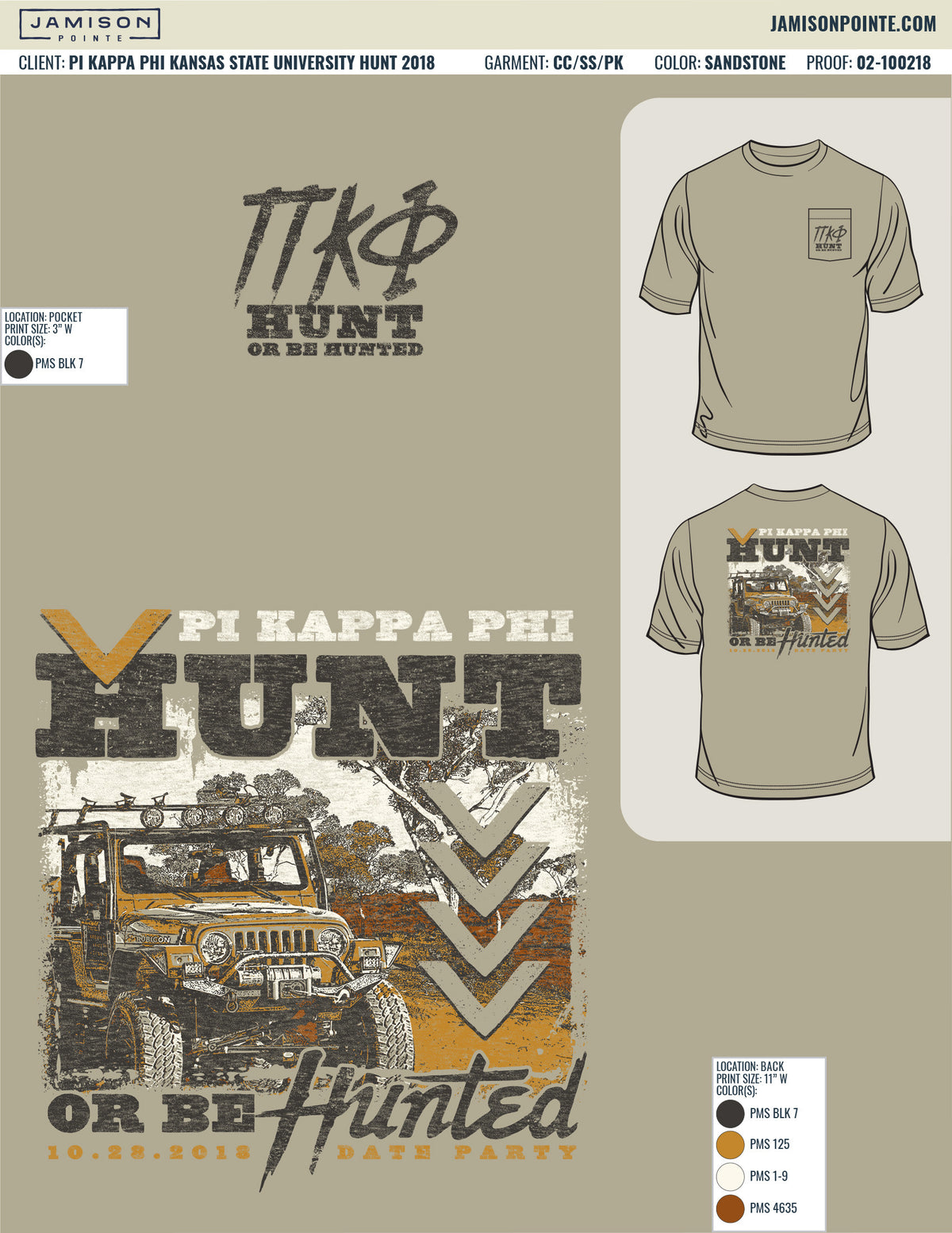 Pi Kappa Phi Kansas State University Hunt T-Shirt