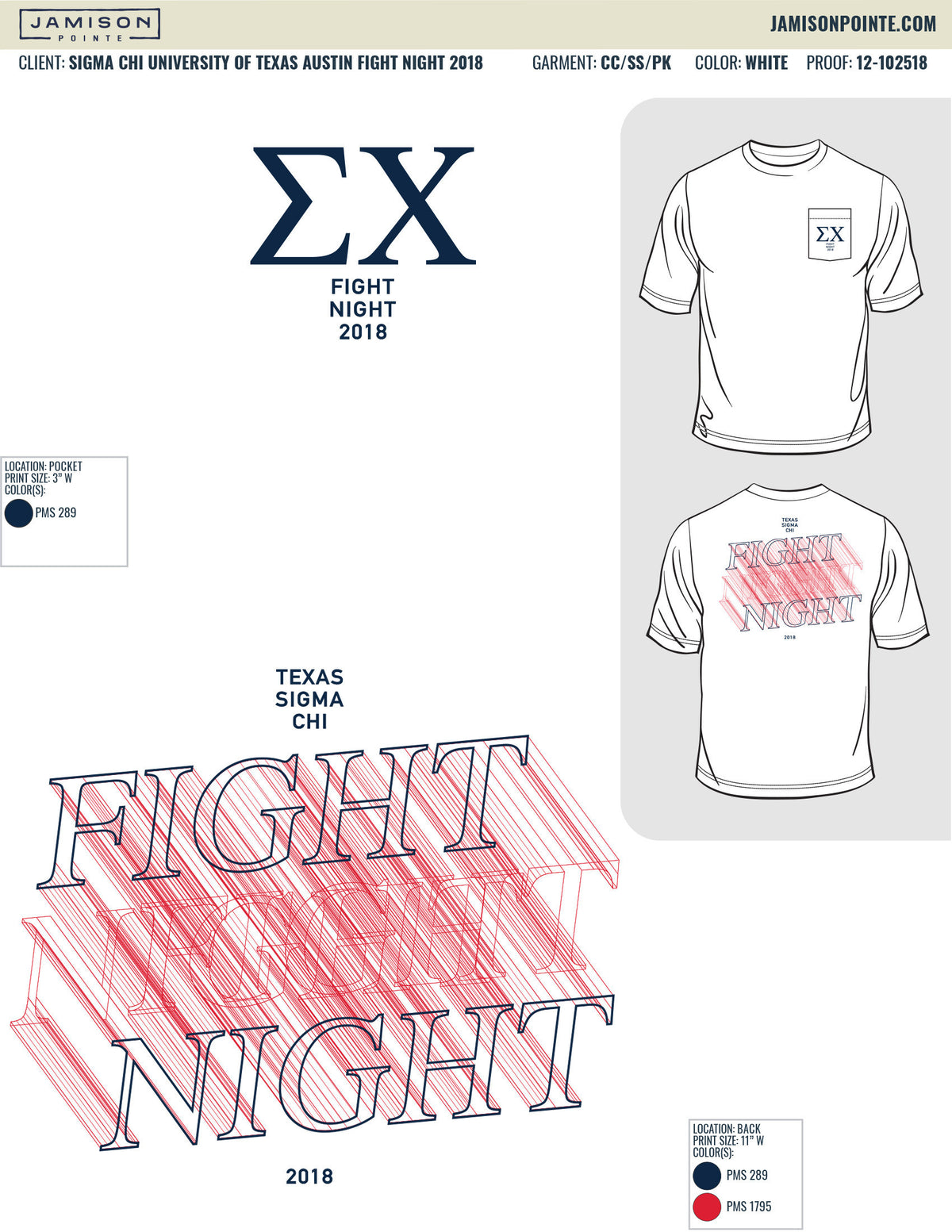 Sigma Chi University of Texas Austin Fight Night T-Shirt