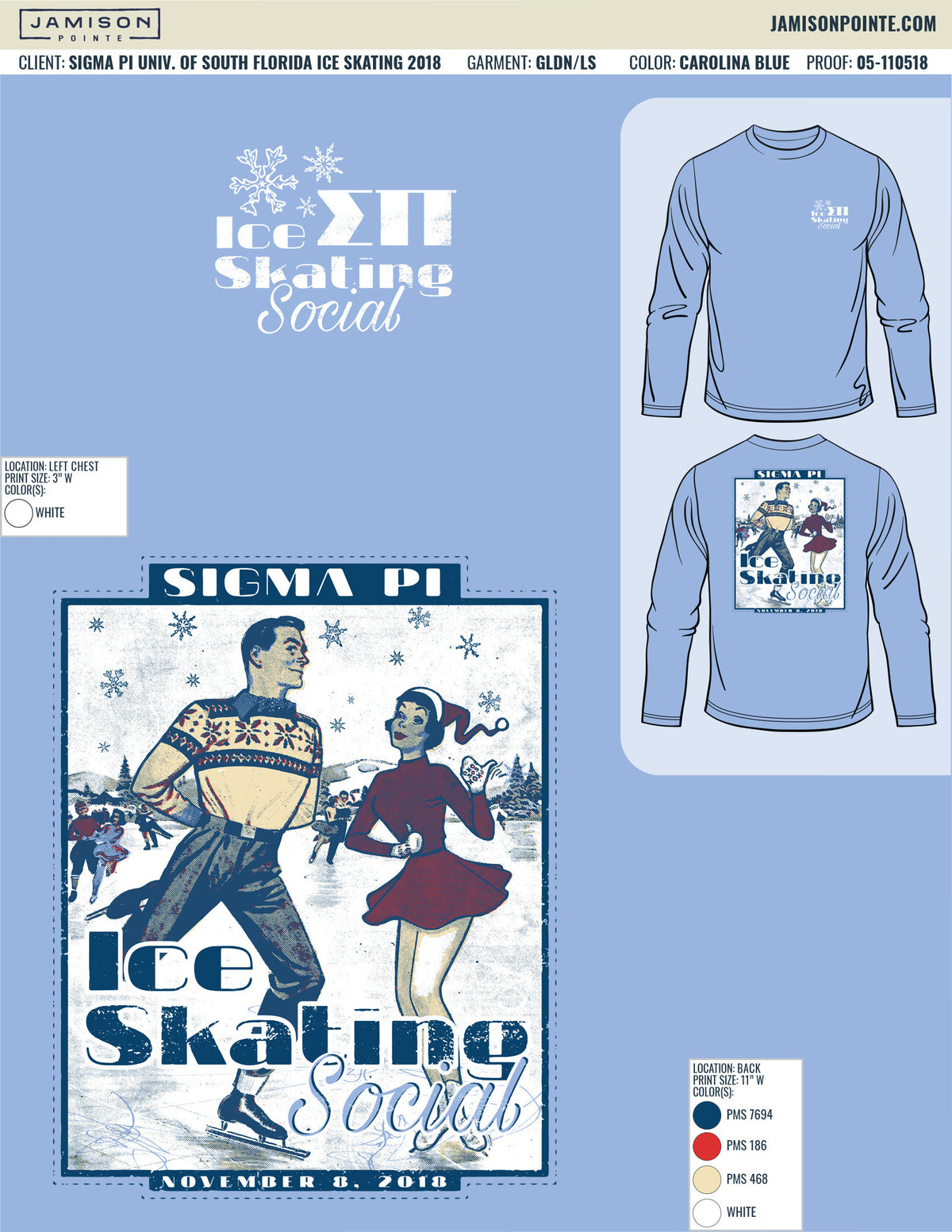Sigma Pi University of South Florida Ice Skating T-Shirt