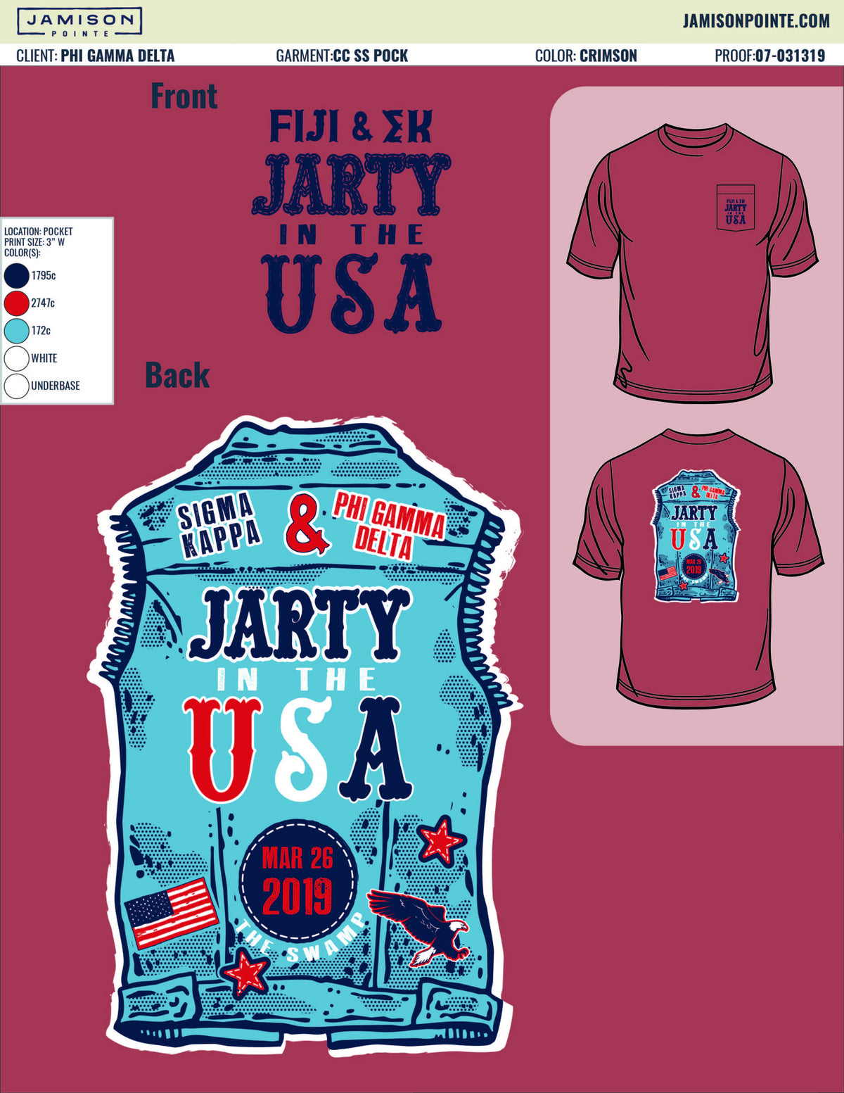Phi Gamma Delta University of Florida Jarty T-Shirt
