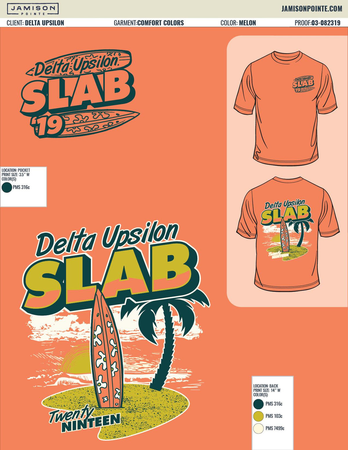 Delta Upsilon Kansas State University Slab T-Shirt