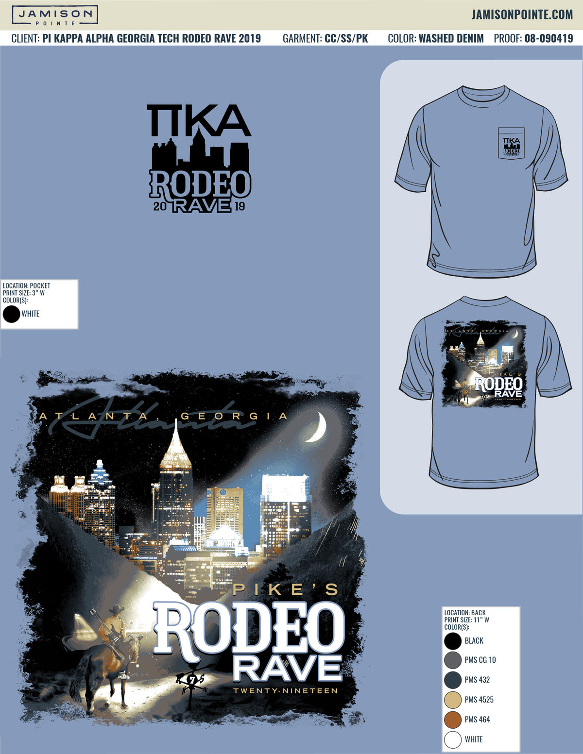 Pi Kappa Alpha Georgia Tech Rodeo Rave T-Shirt