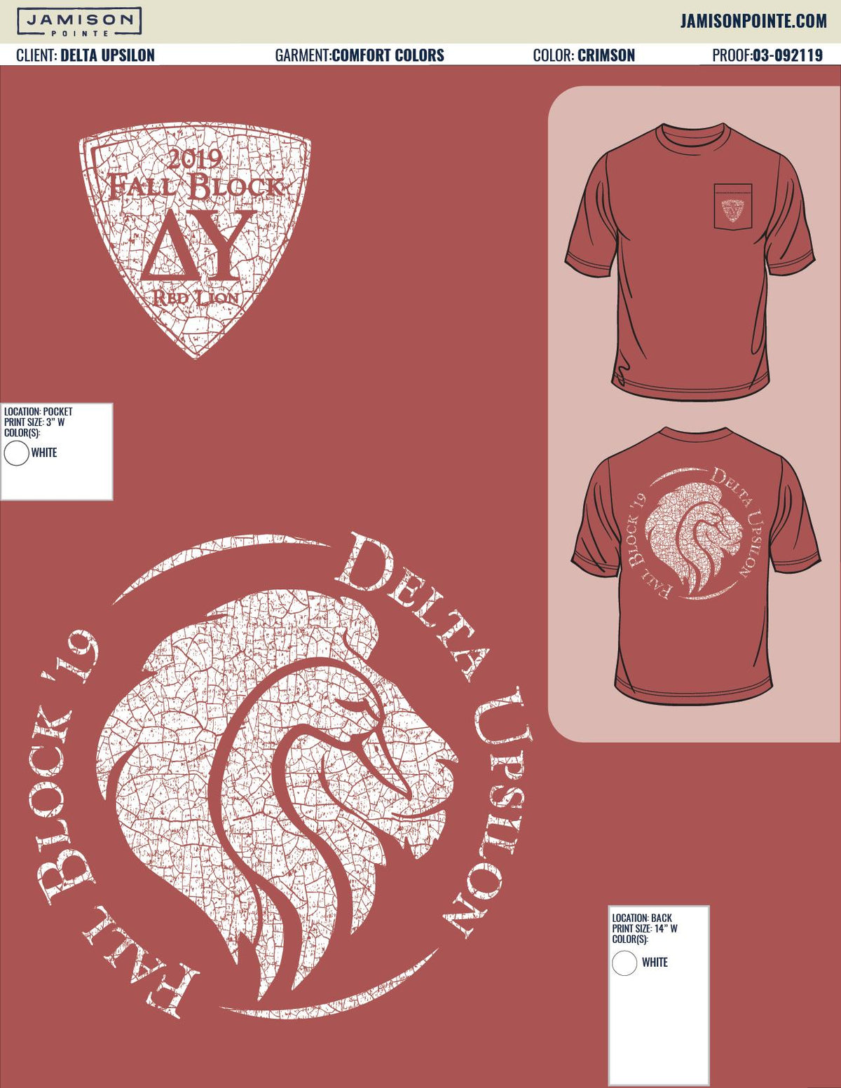Delta Upsilon University of Illinois Urbana Champaign Block T-Shirt