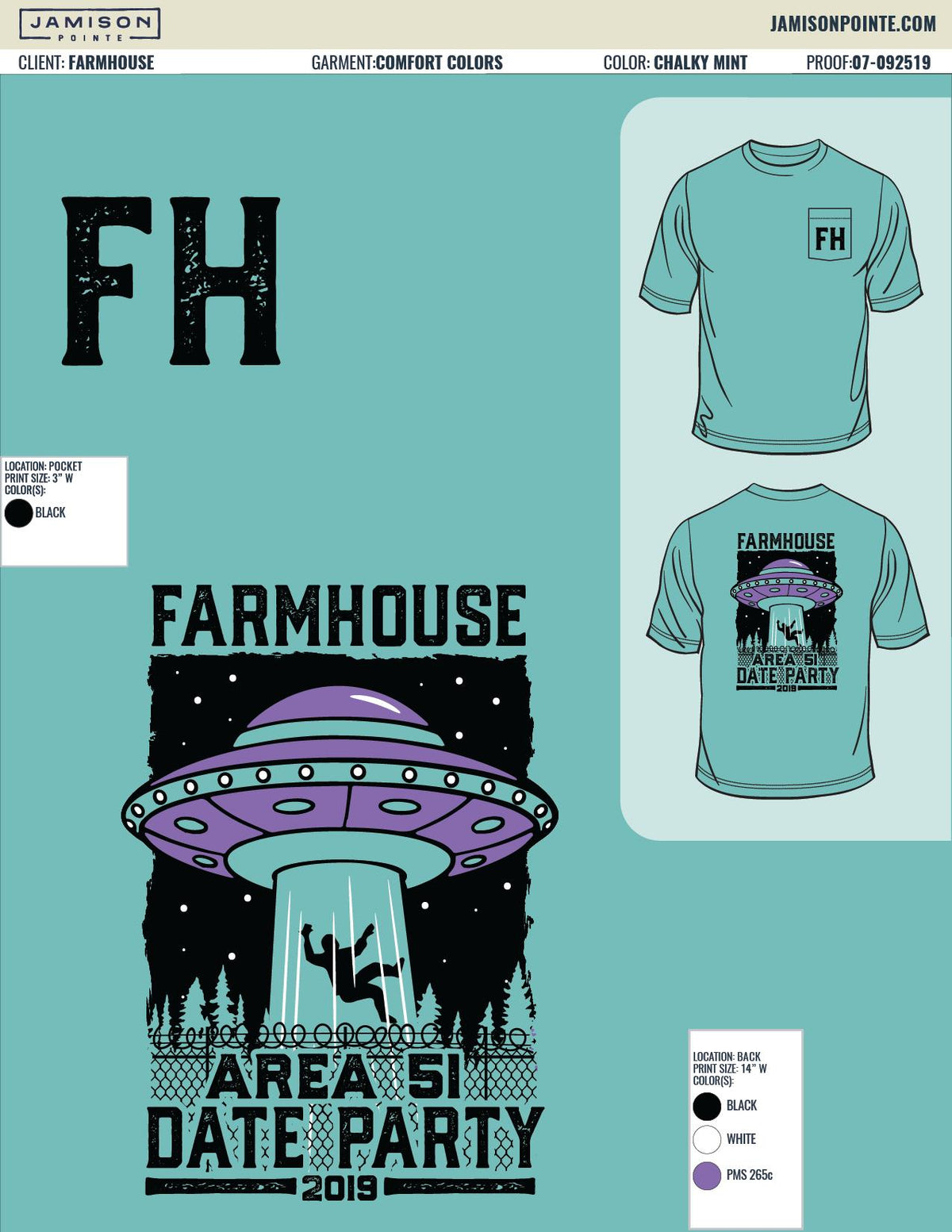 FarmHouse Mississippi State University Area 51 T-Shirt