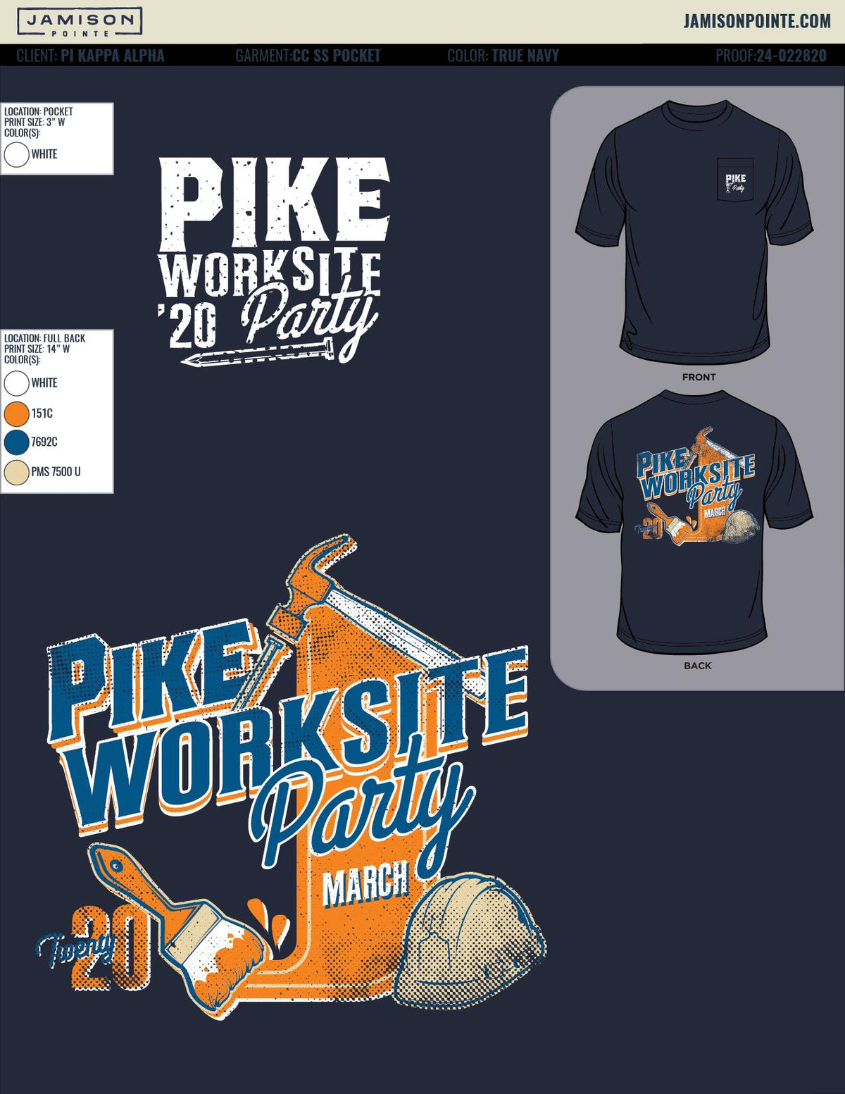Pi Kappa Alpha Georgia Tech Worksite T-Shirt