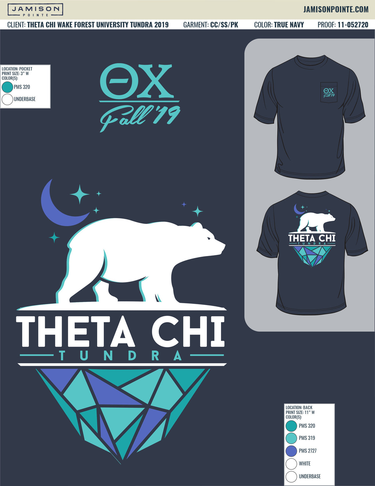 Theta Chi Wake Forest University Tundra T-Shirt