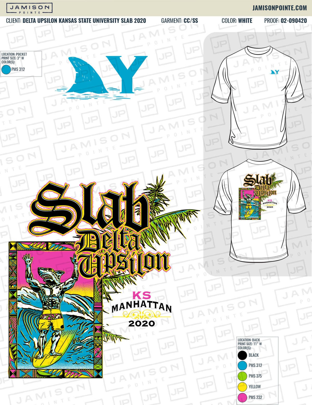 Delta Upsilon Kansas State University Slab T-Shirt