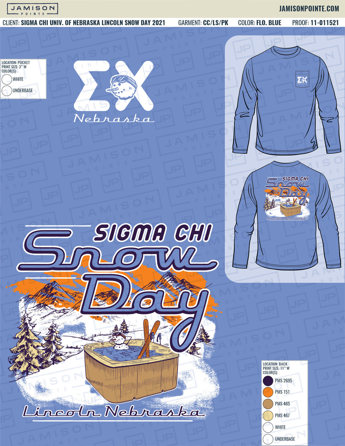 Sigma Chi University of Nebraska Lincoln Snow Day T-Shirt