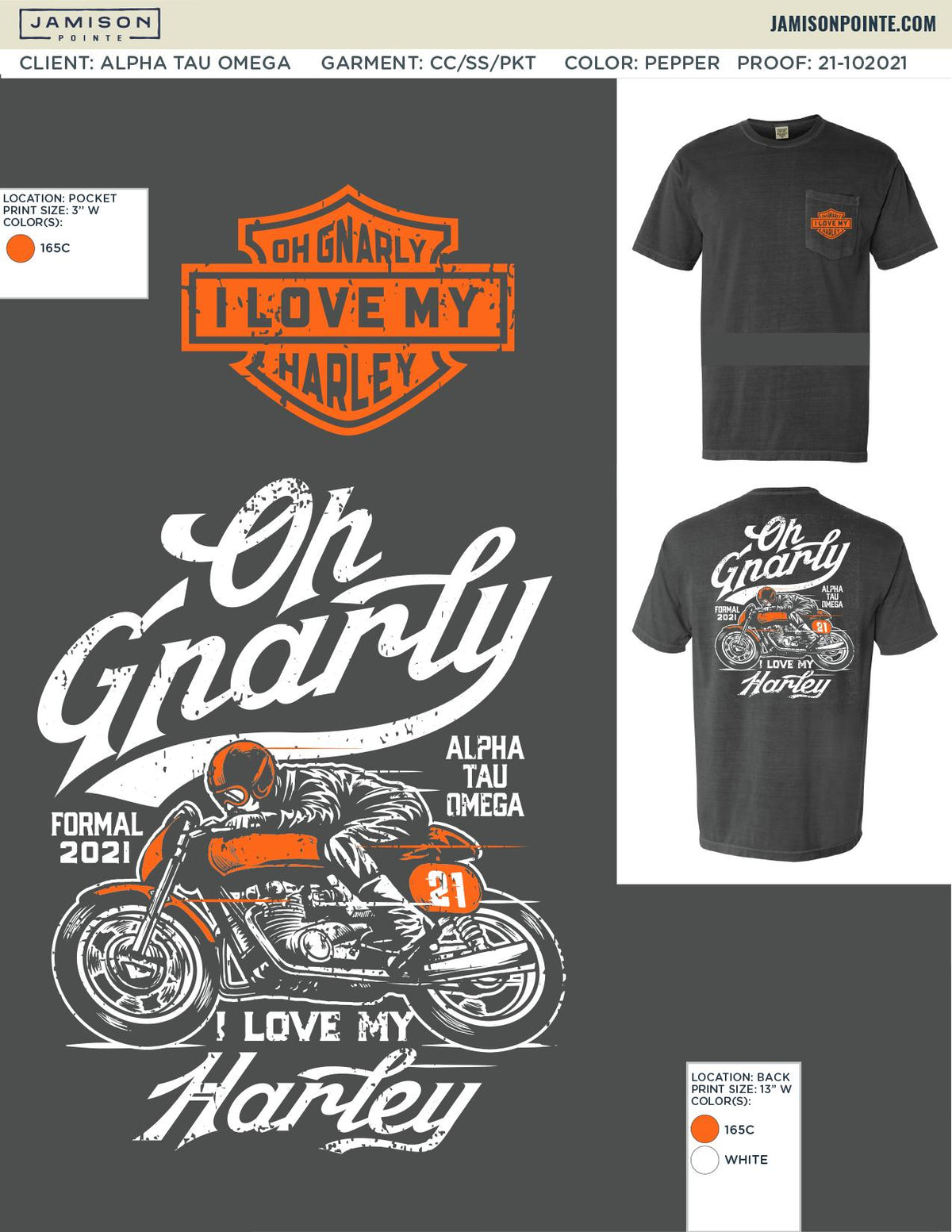 Alpha Tau Omega University of Nebraska Lincoln Motorcycle T-Shirt