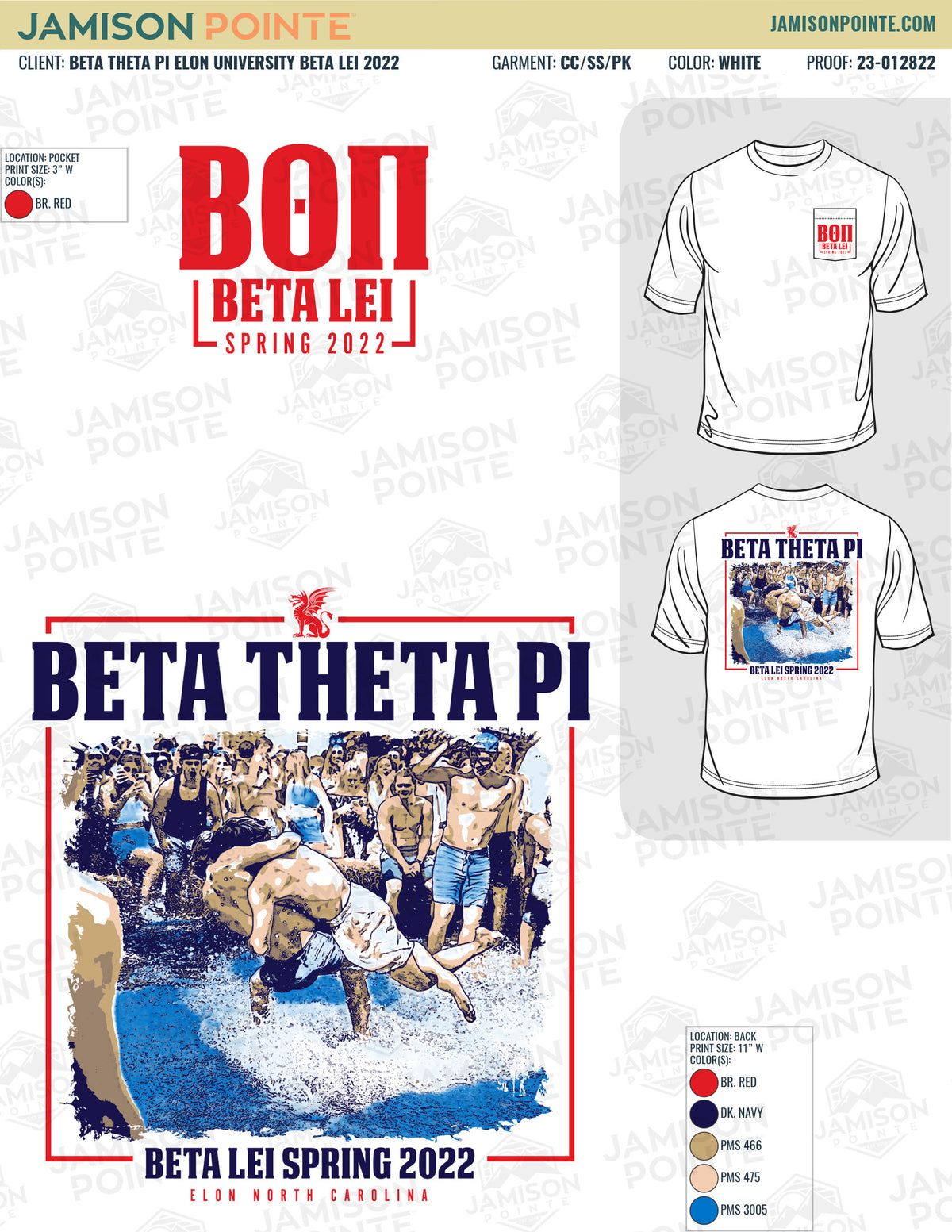 Beta Theta Pi Elon University Beta Lei T-Shirt