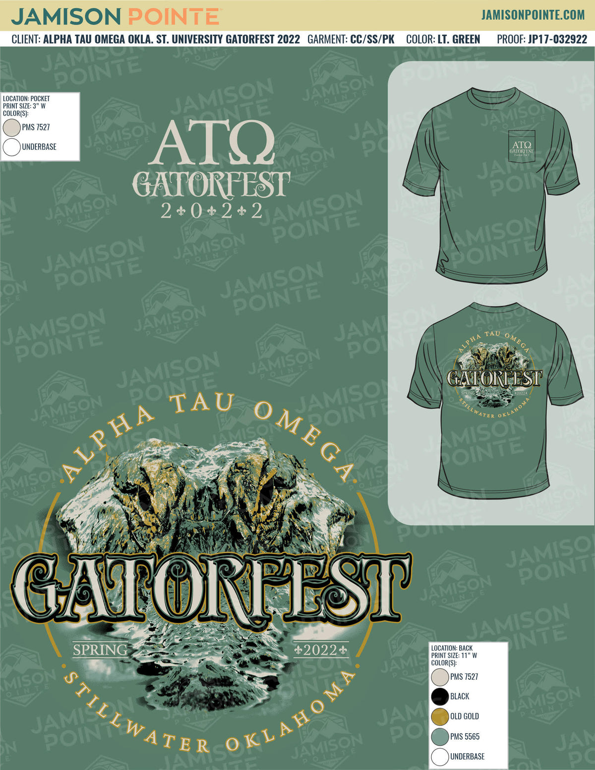 Alpha Tau Omega Oklahoma State University Gatorfest T-Shirt
