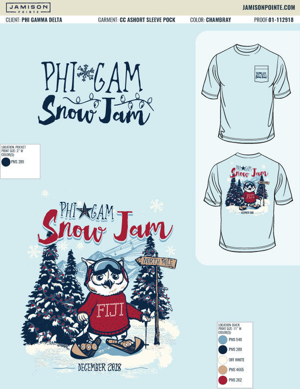 Phi Gamma Delta University of Florida Snow Jam T-Shirt