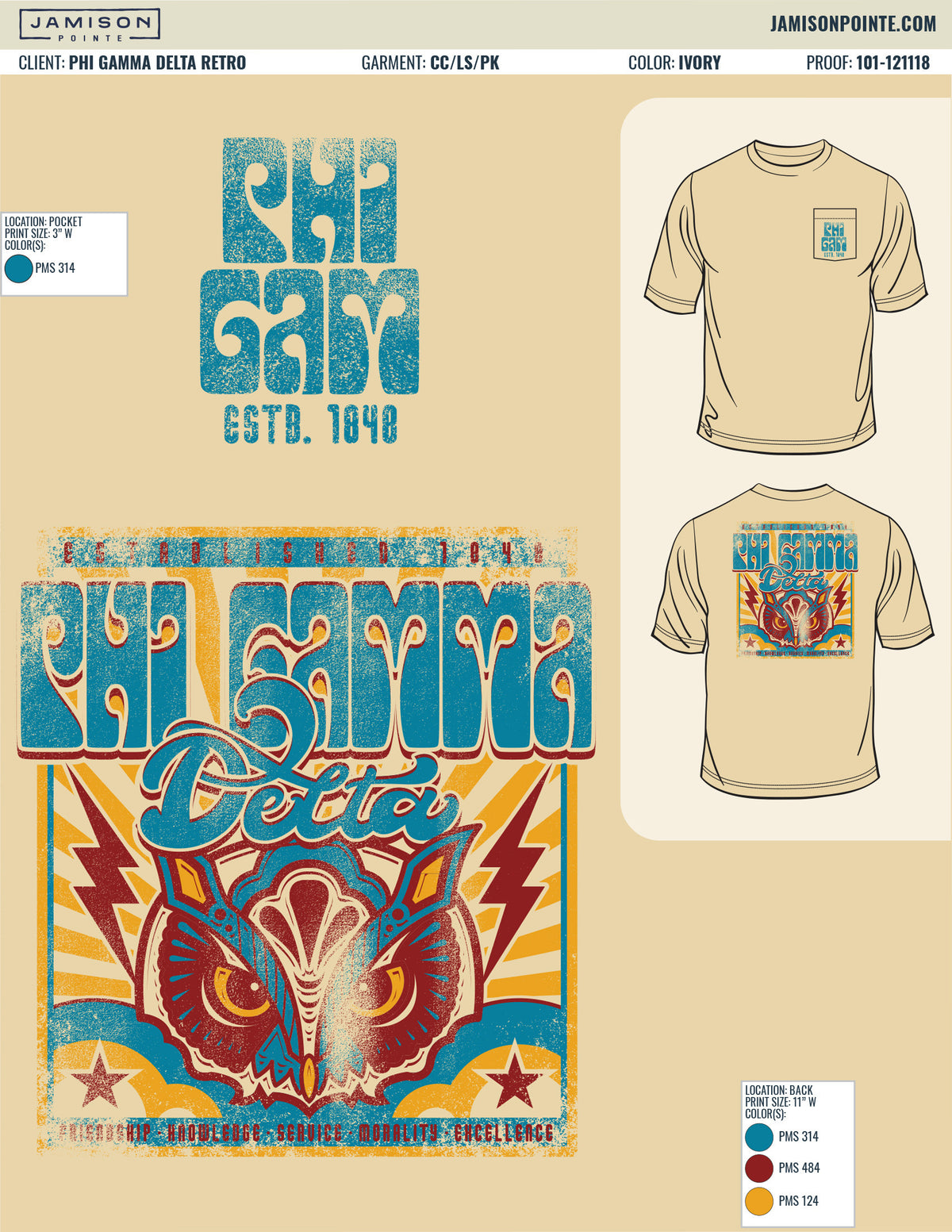 Phi Gamma Delta Retro T-Shirt