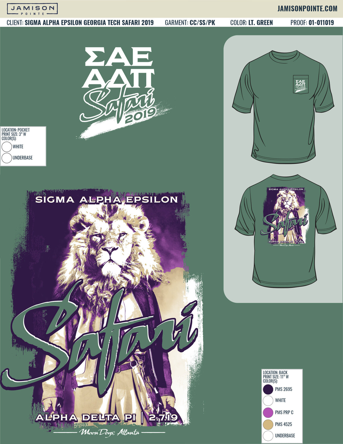 Sigma Alpha Epsilon Georgia Tech Safari T-Shirt