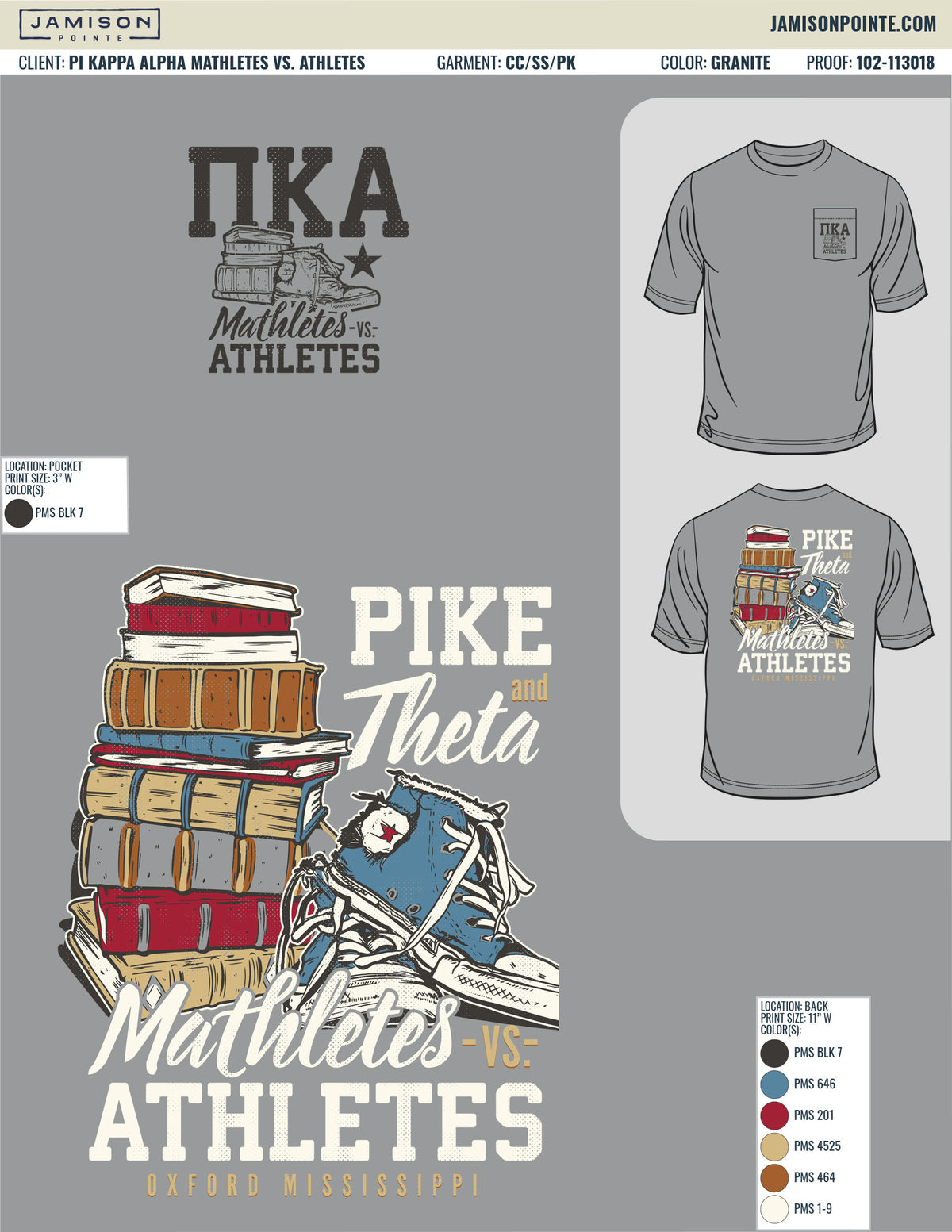 Pi Kappa Alpha Mathletes Vs. Athletes T-Shirt