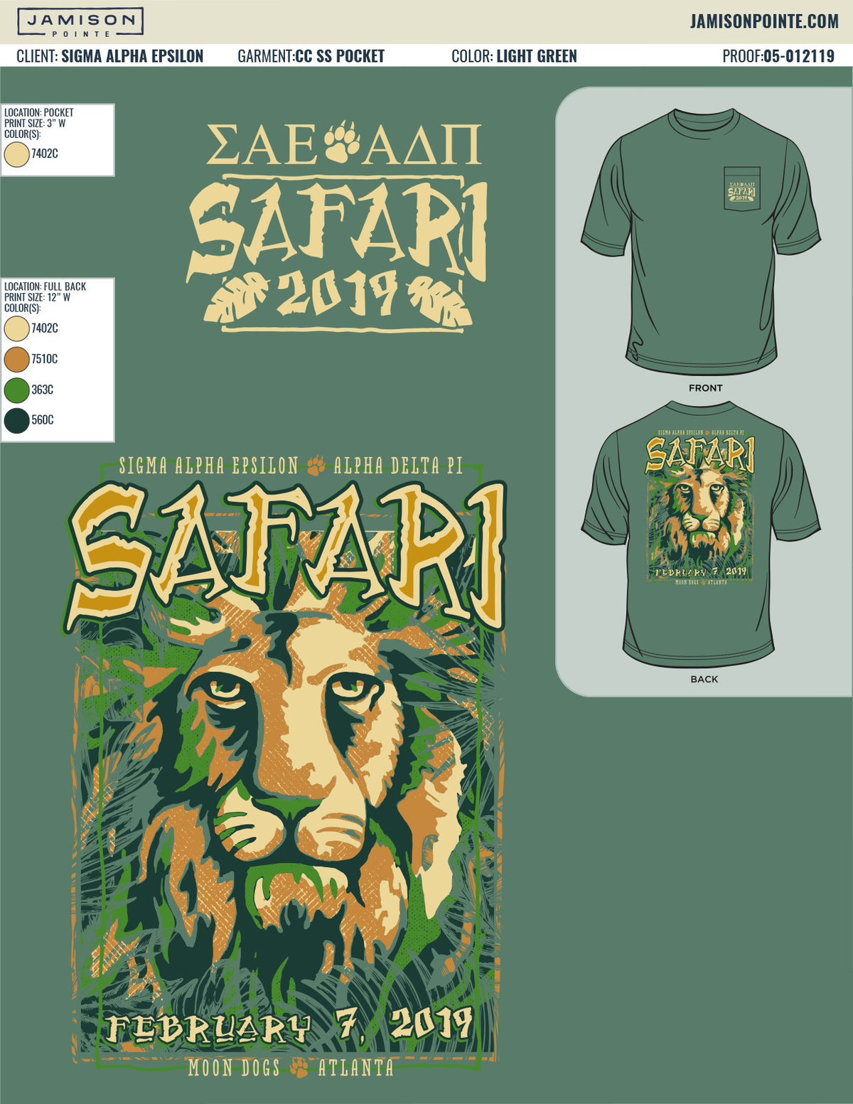 Sigma Alpha Epsilon Georgia Tech Jungle T-Shirt