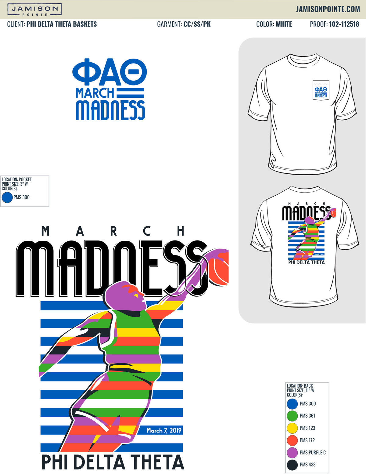 Phi Delta Theta Baskets T-Shirt