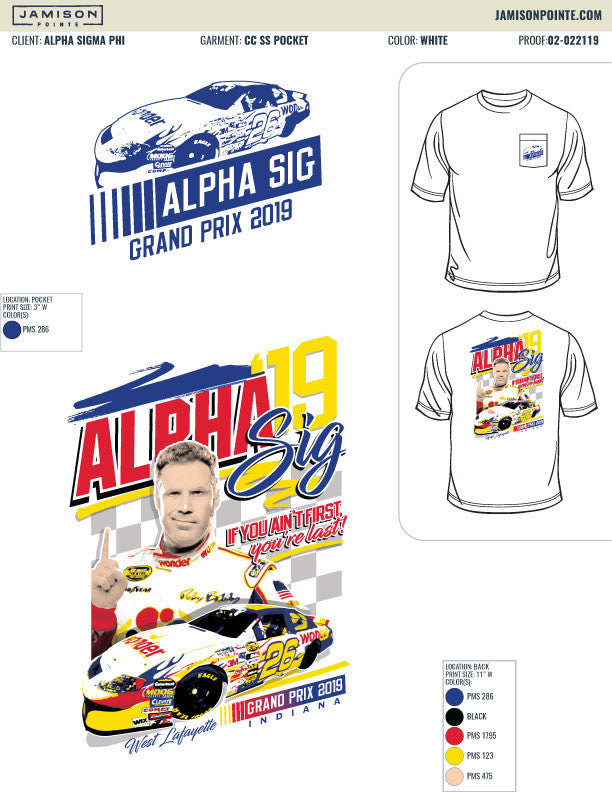 Alpha Sigma Phi Purdue University Grand Prix T-Shirt