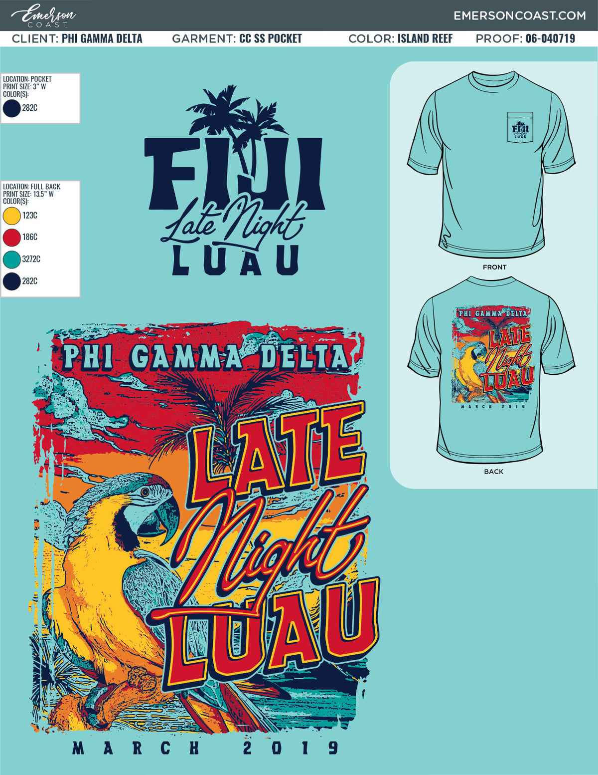 Phi Gamma Delta Louisiana State University Luau T-Shirt