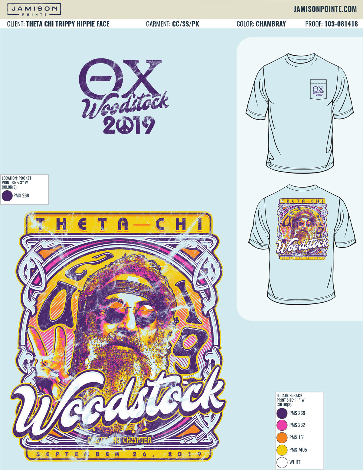 Theta Chi Trippy Hippie T-Shirt