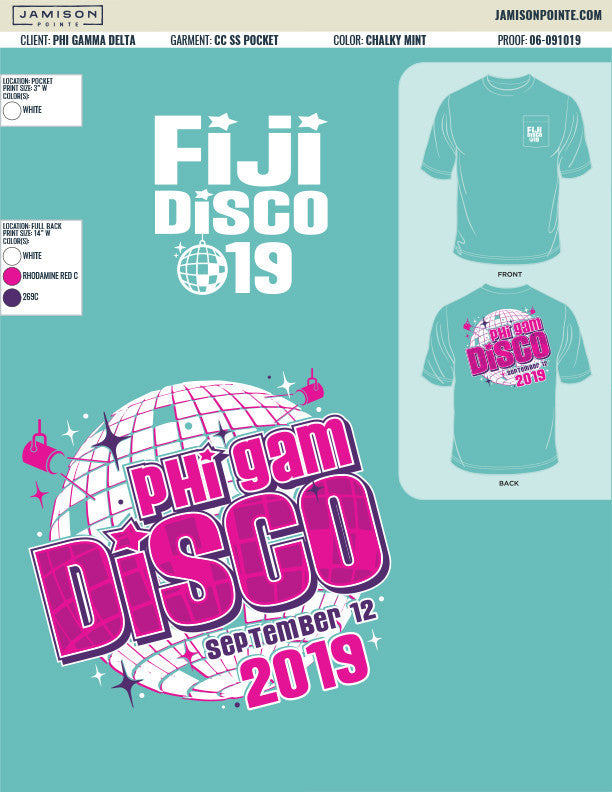 Phi Gamma Delta University of Kansas Disco T-Shirt