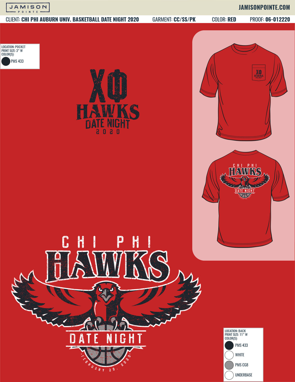 Chi Phi Auburn University Basketball Date Night T-Shirt