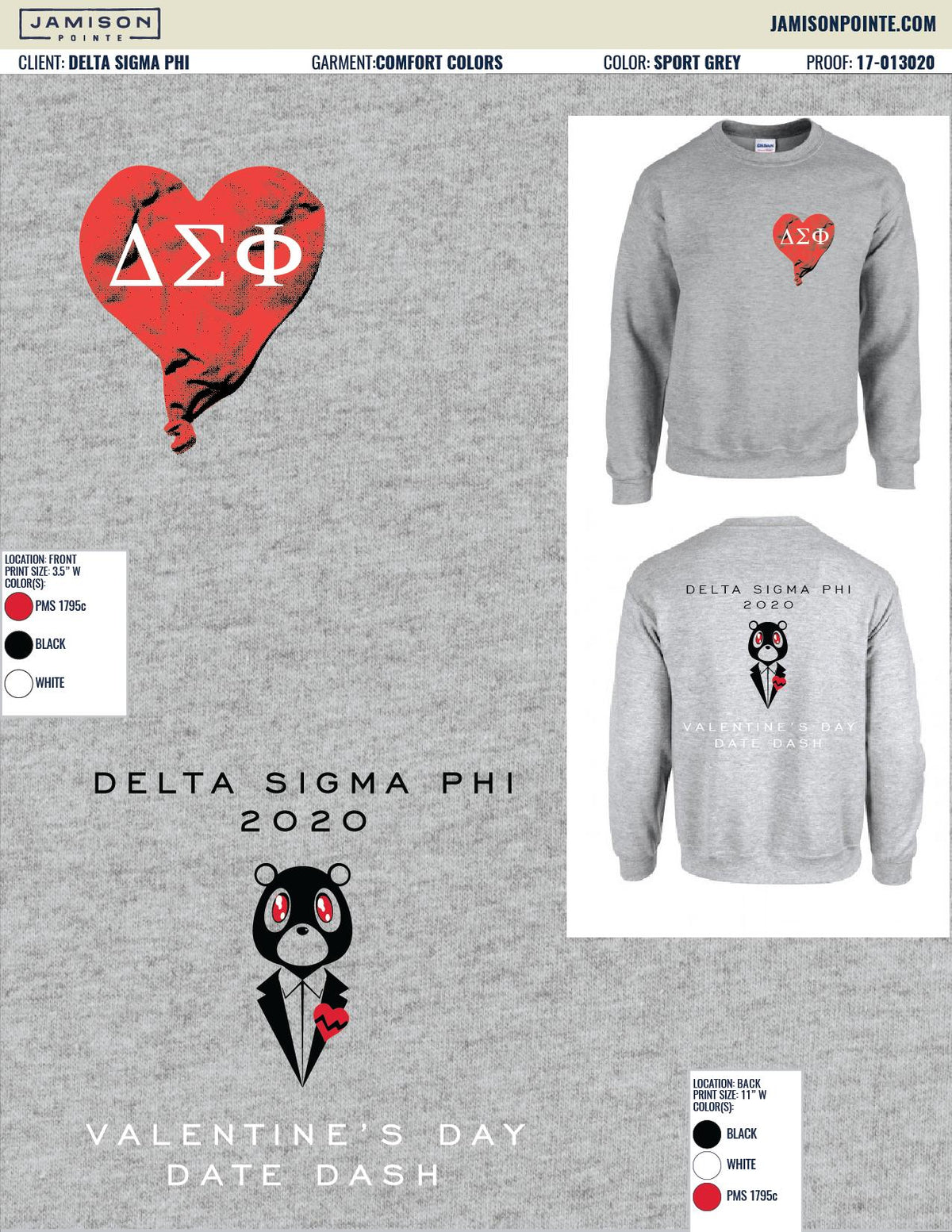 Delta Sigma Phi Washington State University Valentines T-Shirt