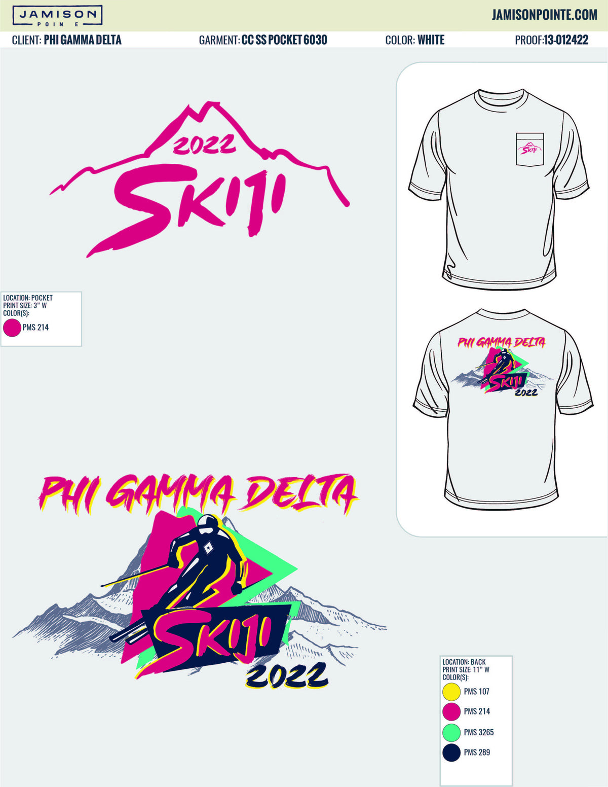 Phi Gamma Delta University of South Carolina Skiji T-Shirt