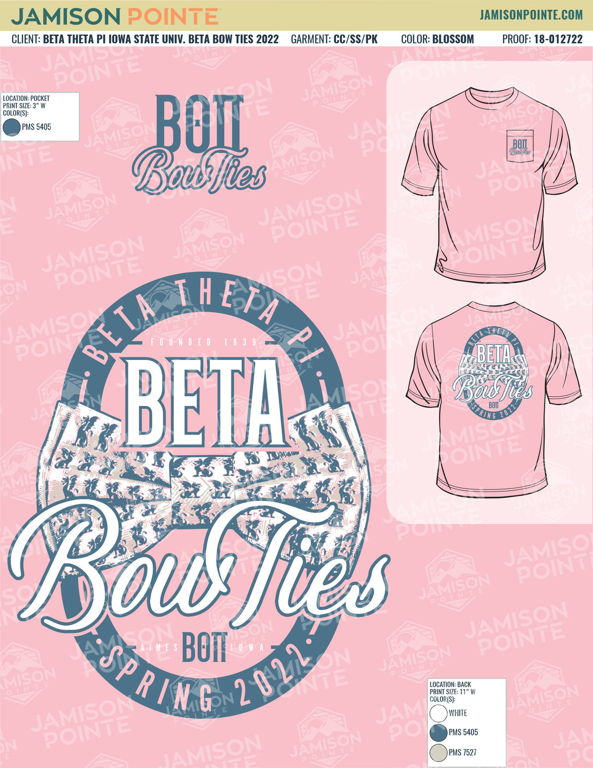 Beta Theta Pi Iowa State University Beta Bow Ties T-Shirt