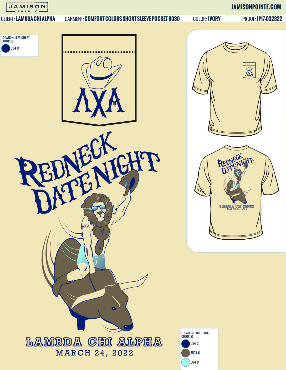 Lambda Chi Alpha Auburn University Date Night T-Shirt
