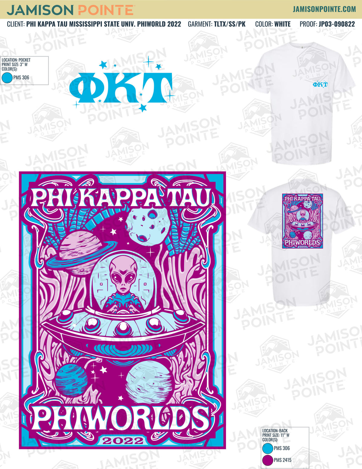Phi Kappa Tau Mississippi State University Phiworld T-Shirt