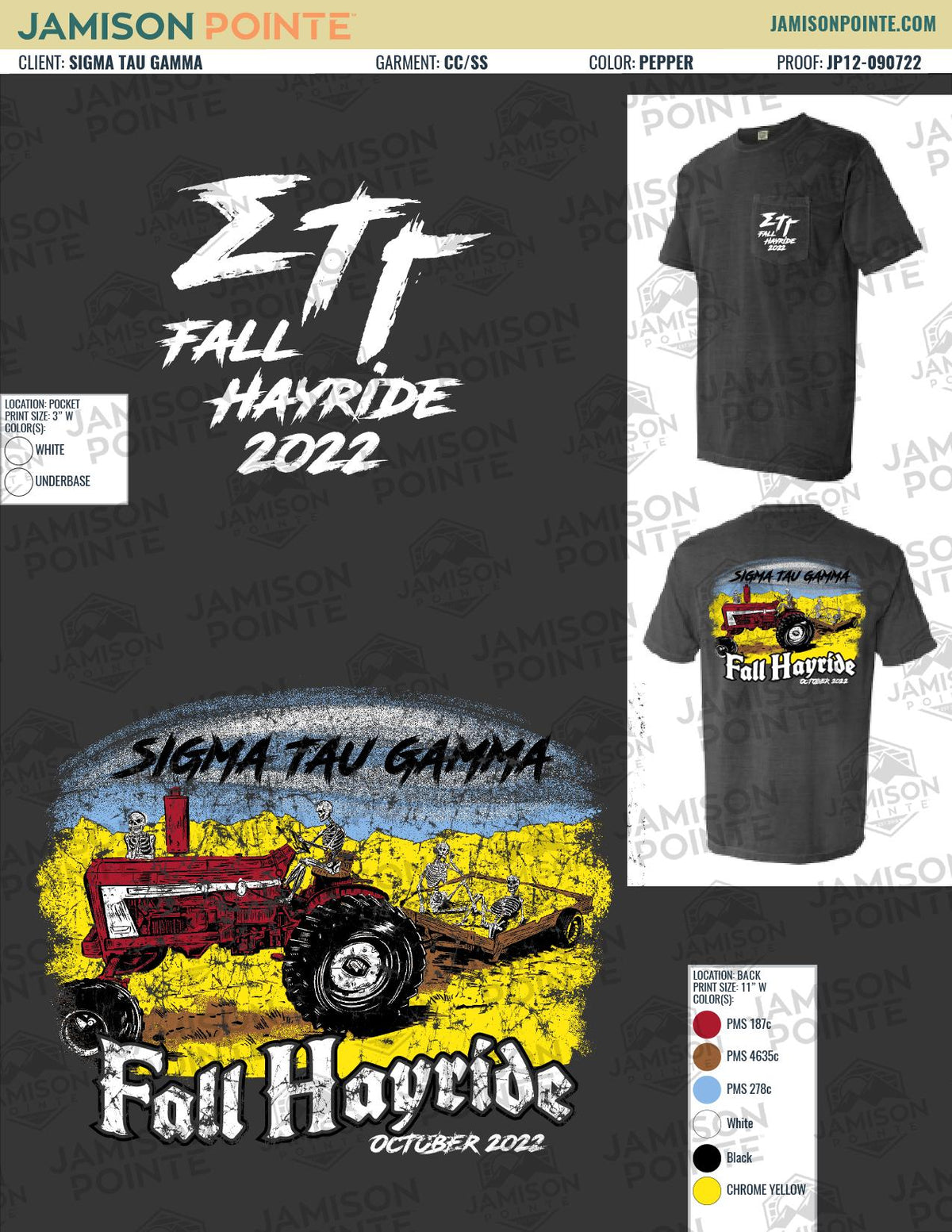 Sigma Tau Gamma Michigan State University Fall Hayride T-Shirt