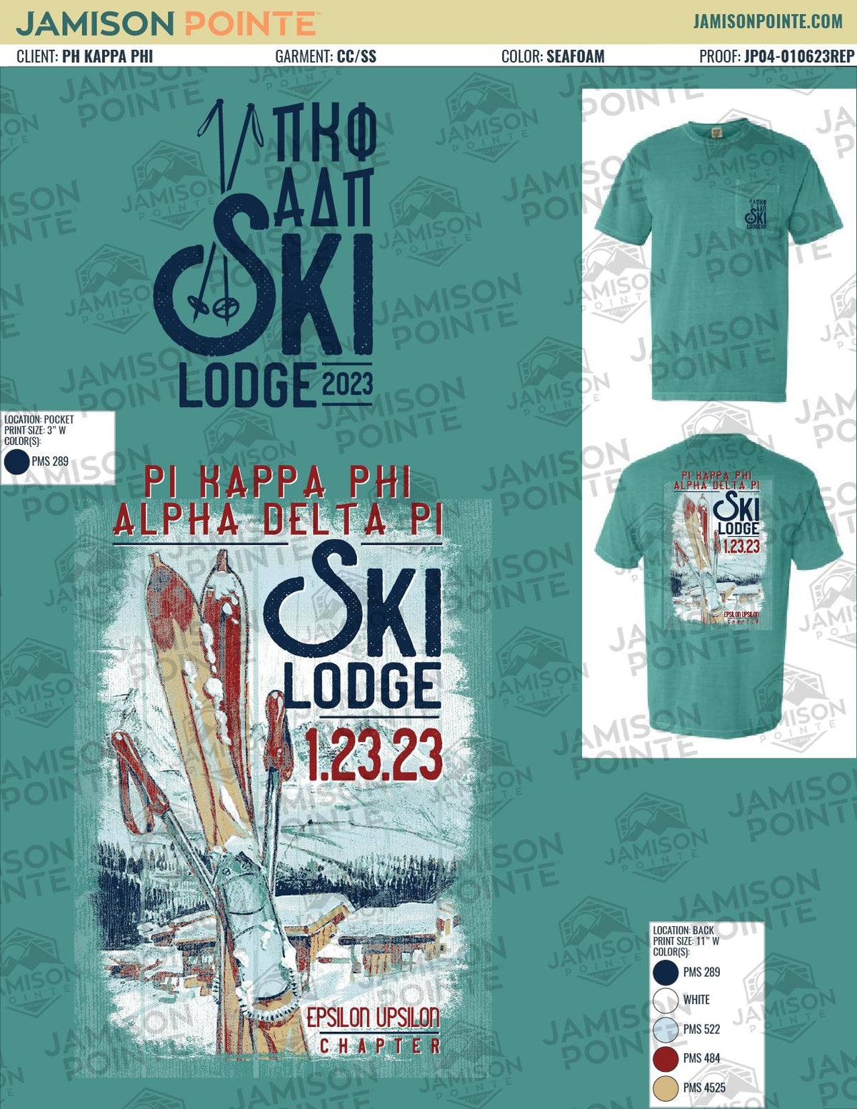 Pi Kappa Phi Georgia College and State University Ski Social T-Shirt