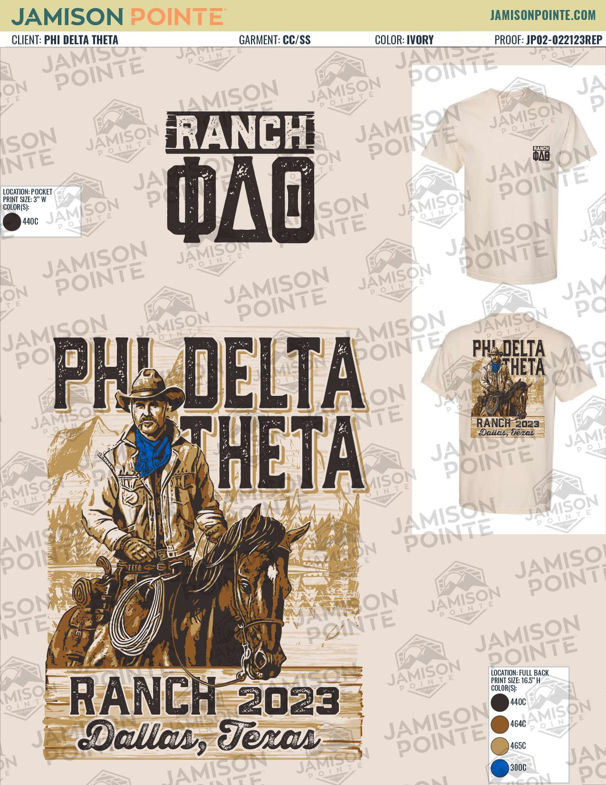 Phi Delta Theta Southern Methodist University Ranch T-Shirt